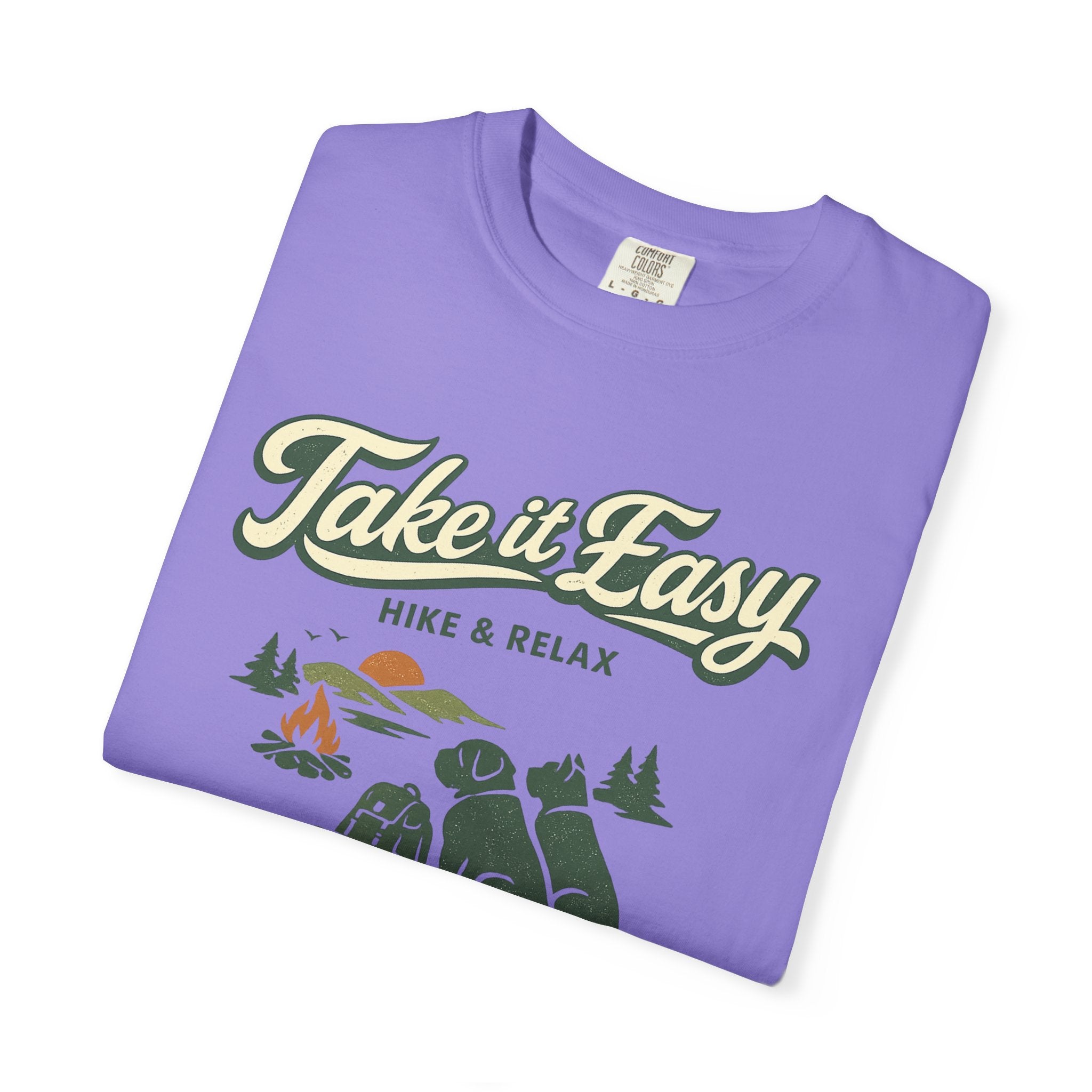 Take It Easy Hike & Relax T-Shirt — Camping Bear Graphic Tee