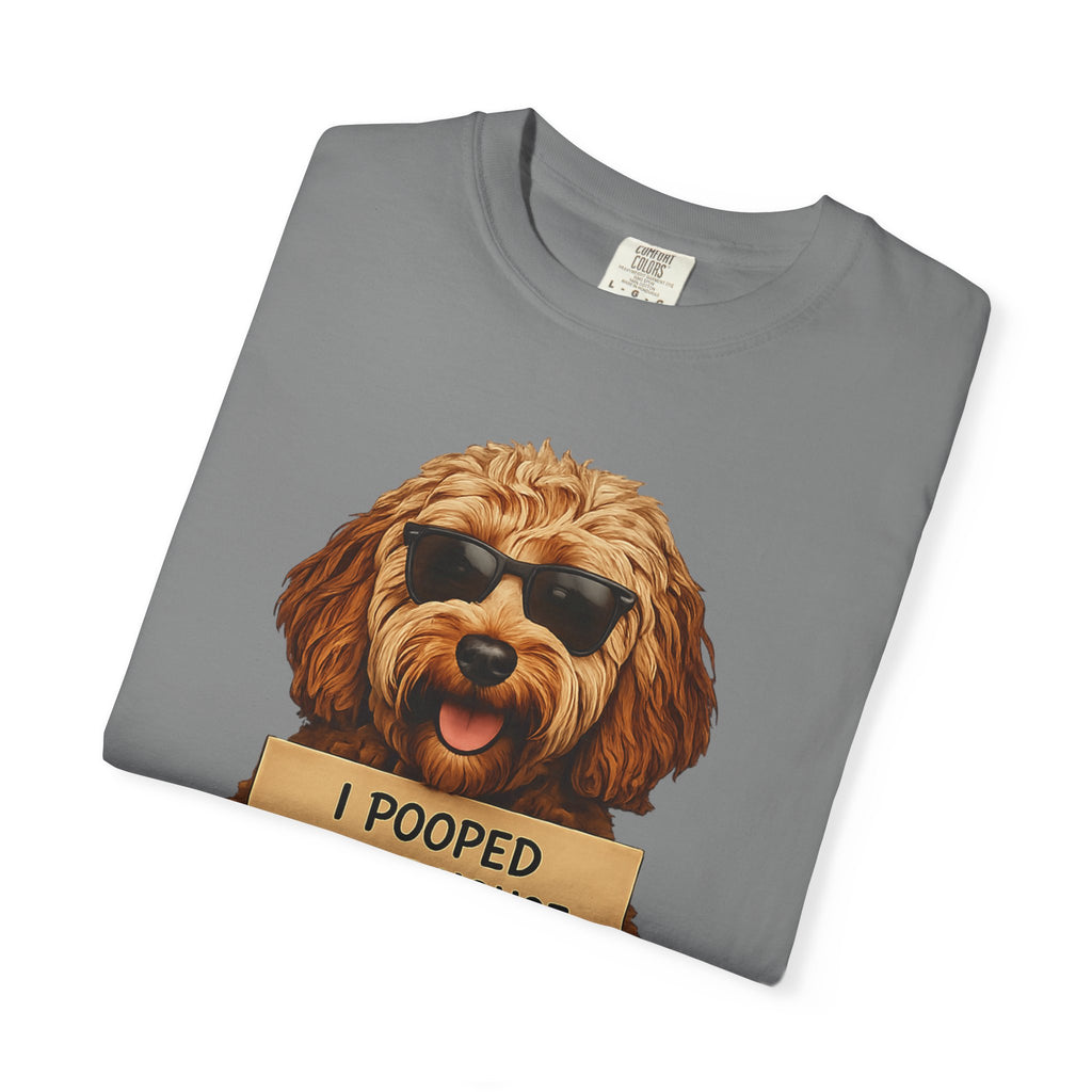 Dog Humor T-Shirt — "I Pooped in the House and It Was Worth It" Funny Graphic Tee