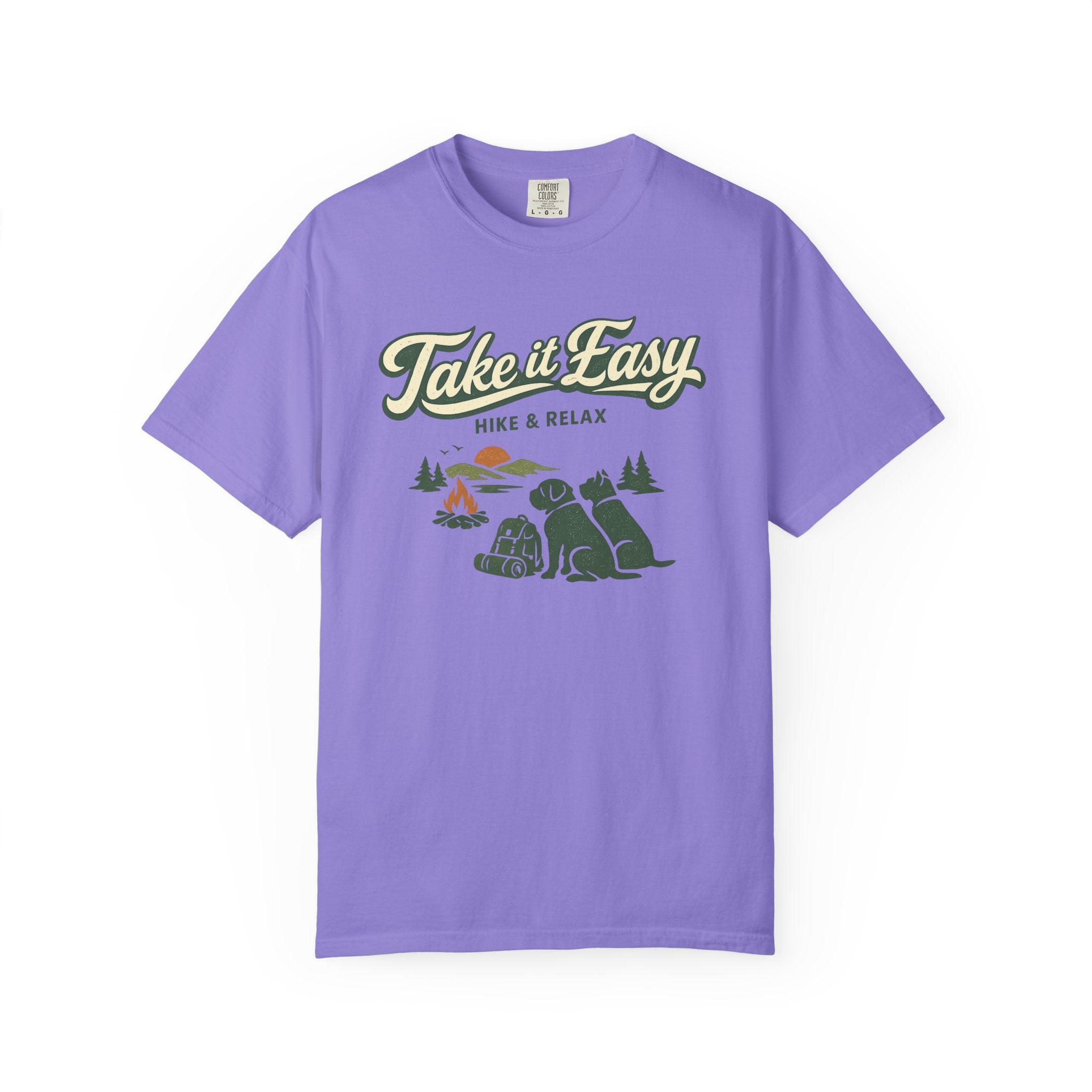 Take It Easy Hike & Relax T-Shirt — Camping Bear Graphic Tee