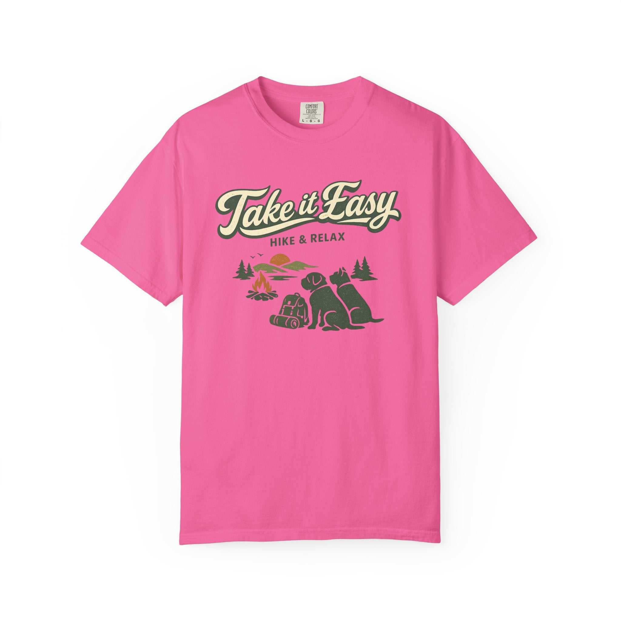 Take It Easy Hike & Relax T-Shirt — Camping Bear Graphic Tee