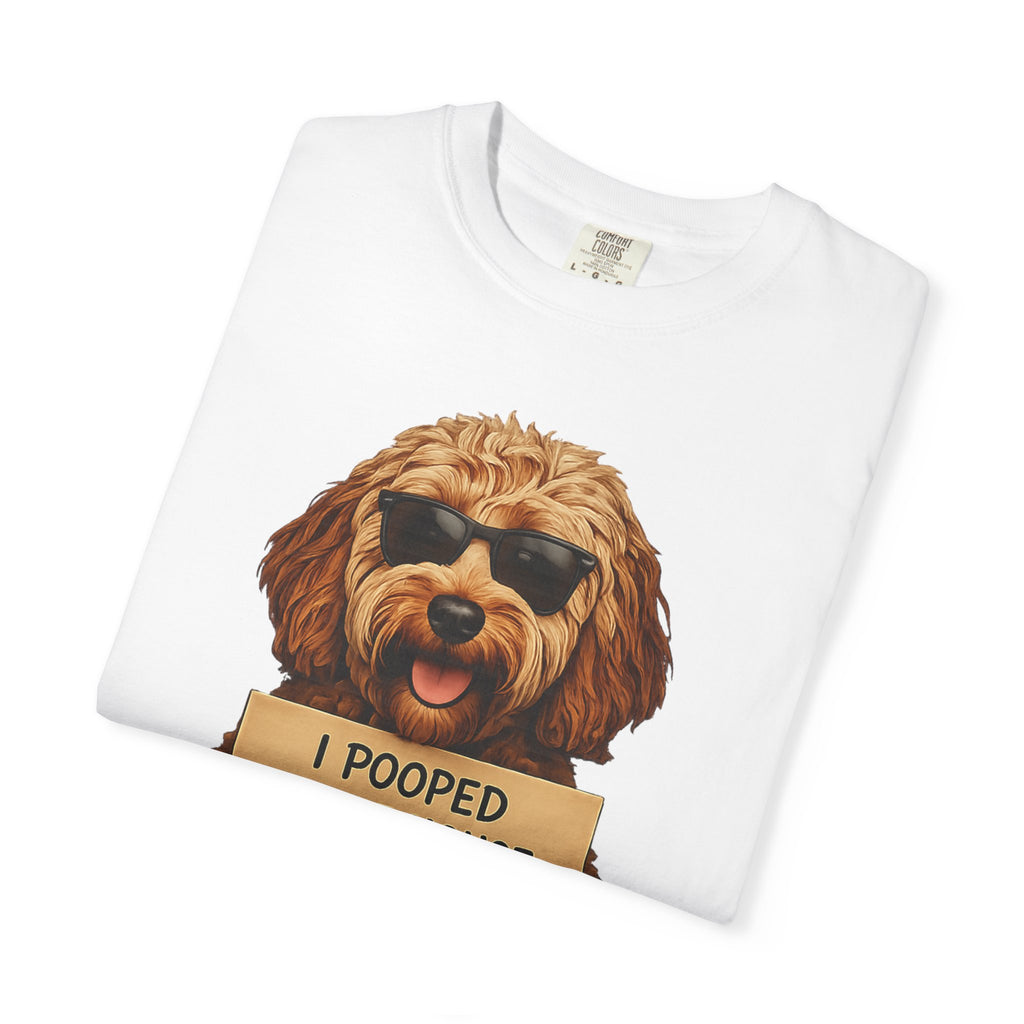 Dog Humor T-Shirt — "I Pooped in the House and It Was Worth It" Funny Graphic Tee