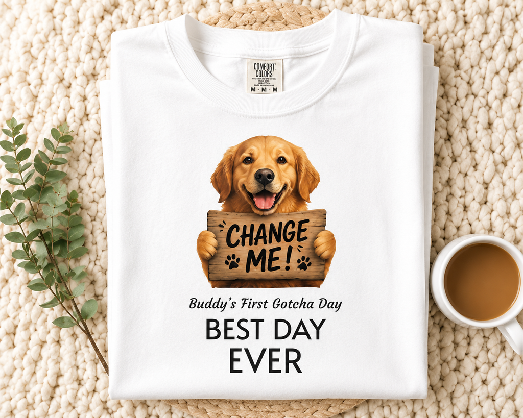 Customizable Personalized T-Shirt — Add Your Image, Tagline & Text