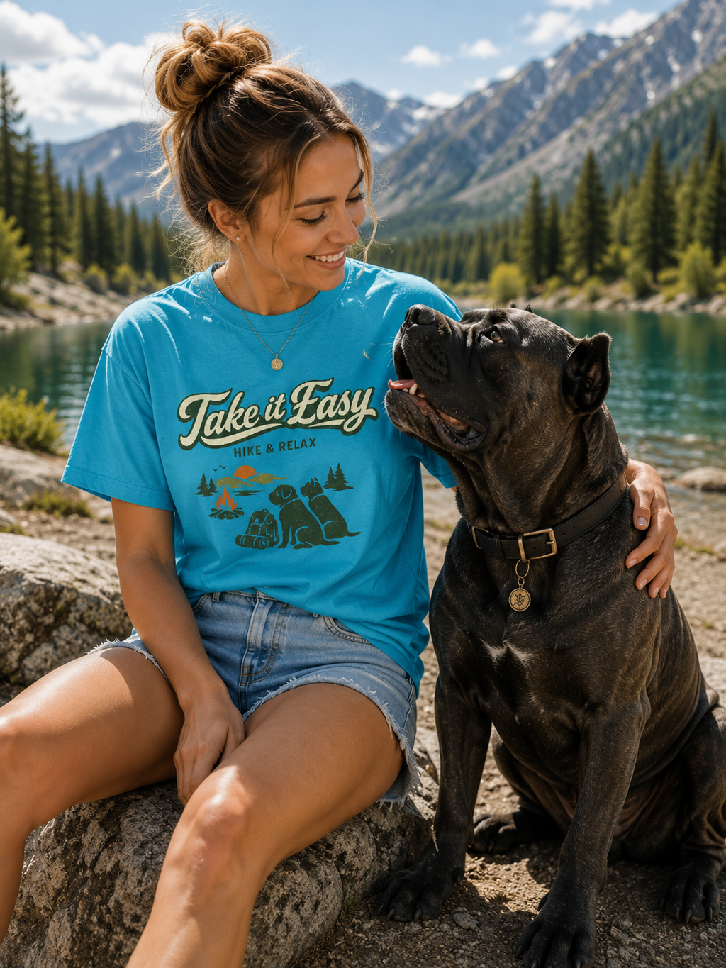 Take It Easy Hike & Relax T-Shirt — Camping Bear Graphic Tee