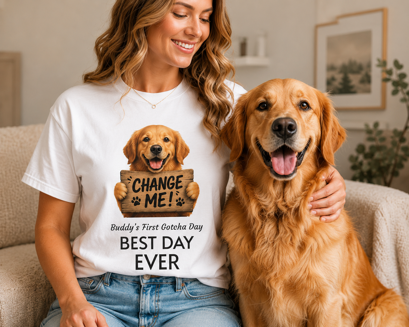 Customizable Personalized T-Shirt — Add Your Image, Tagline & Text