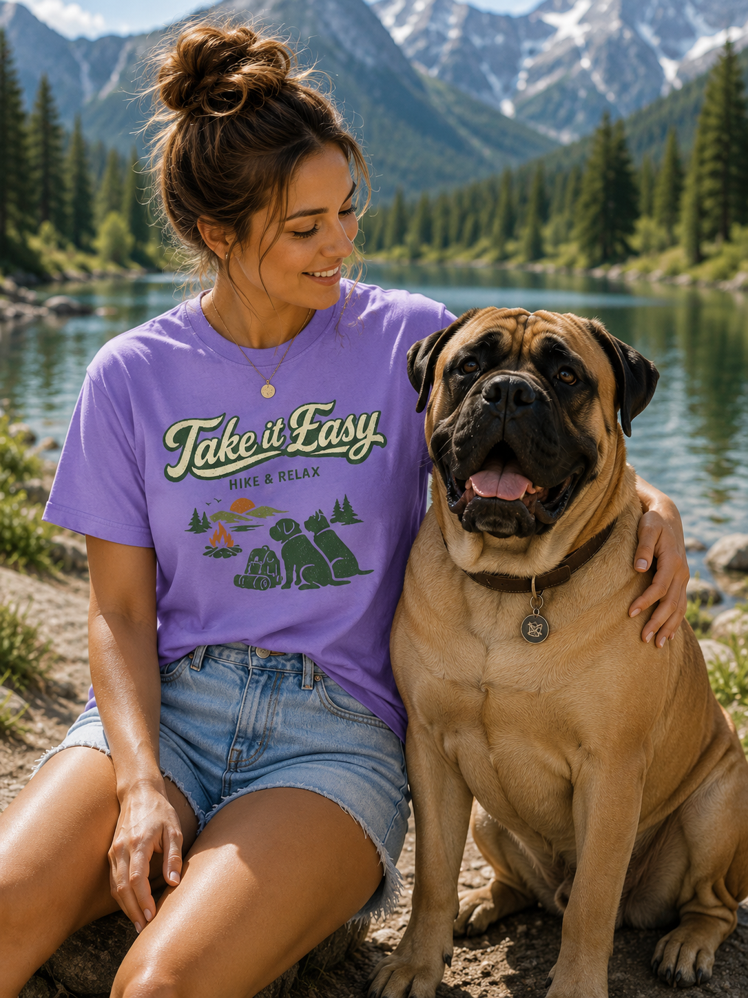 Take It Easy Hike & Relax T-Shirt — Camping Bear Graphic Tee