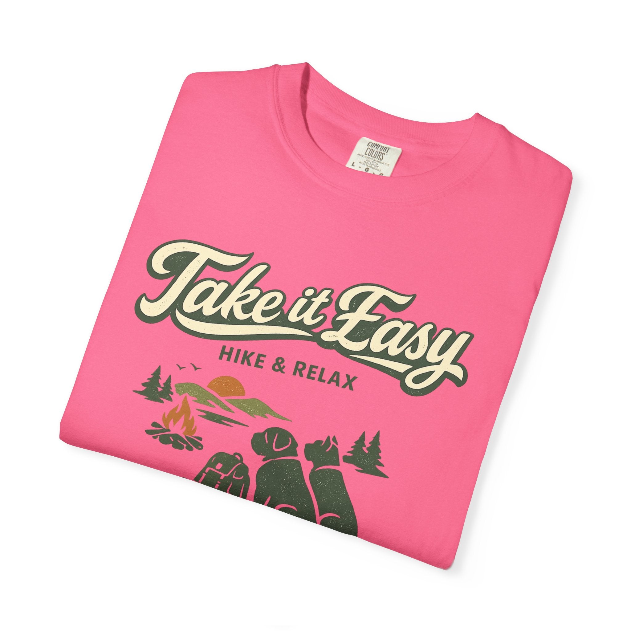 Take It Easy Hike & Relax T-Shirt — Camping Bear Graphic Tee