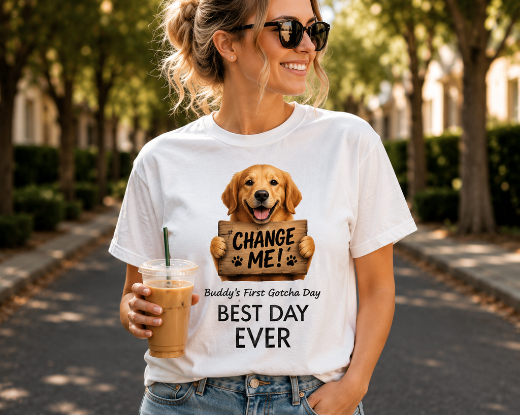 Customizable Personalized T-Shirt — Add Your Image, Tagline & Text