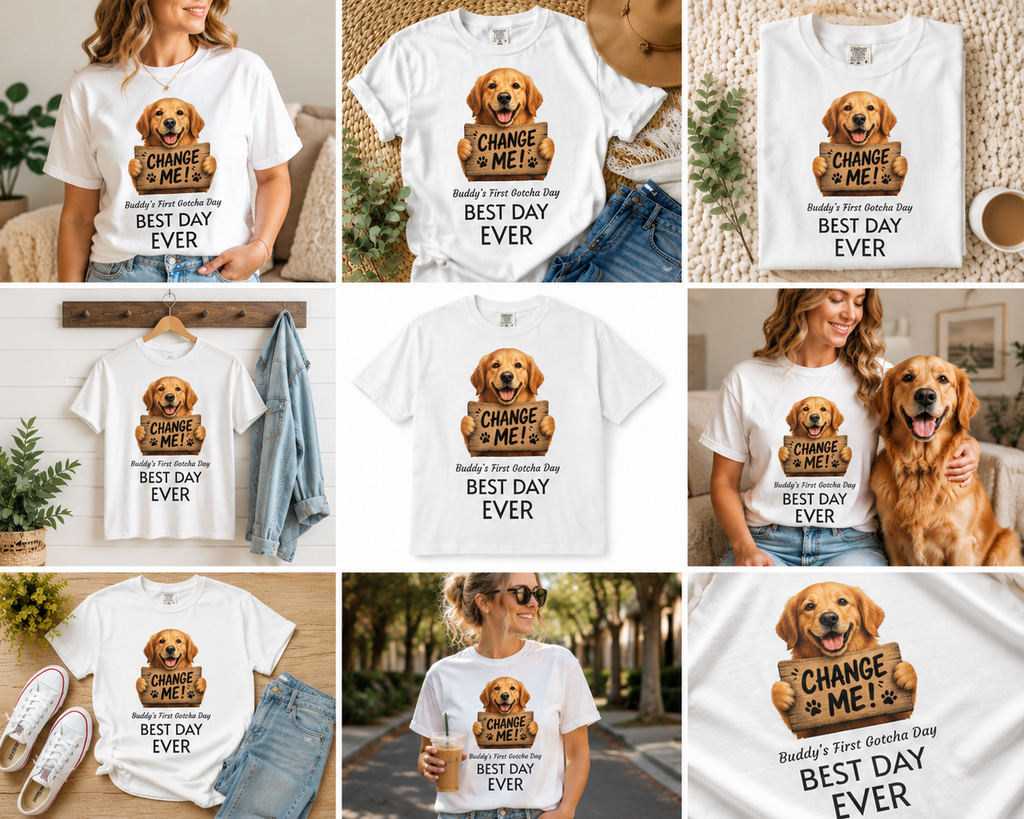 Customizable Personalized T-Shirt — Add Your Image, Tagline & Text