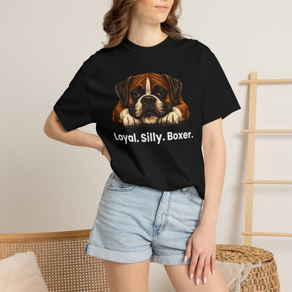 Boxer Dog T-Shirt — "Loyal. Silly. Boxer." Cute Pet Lover Tee - TooEasy Gear
