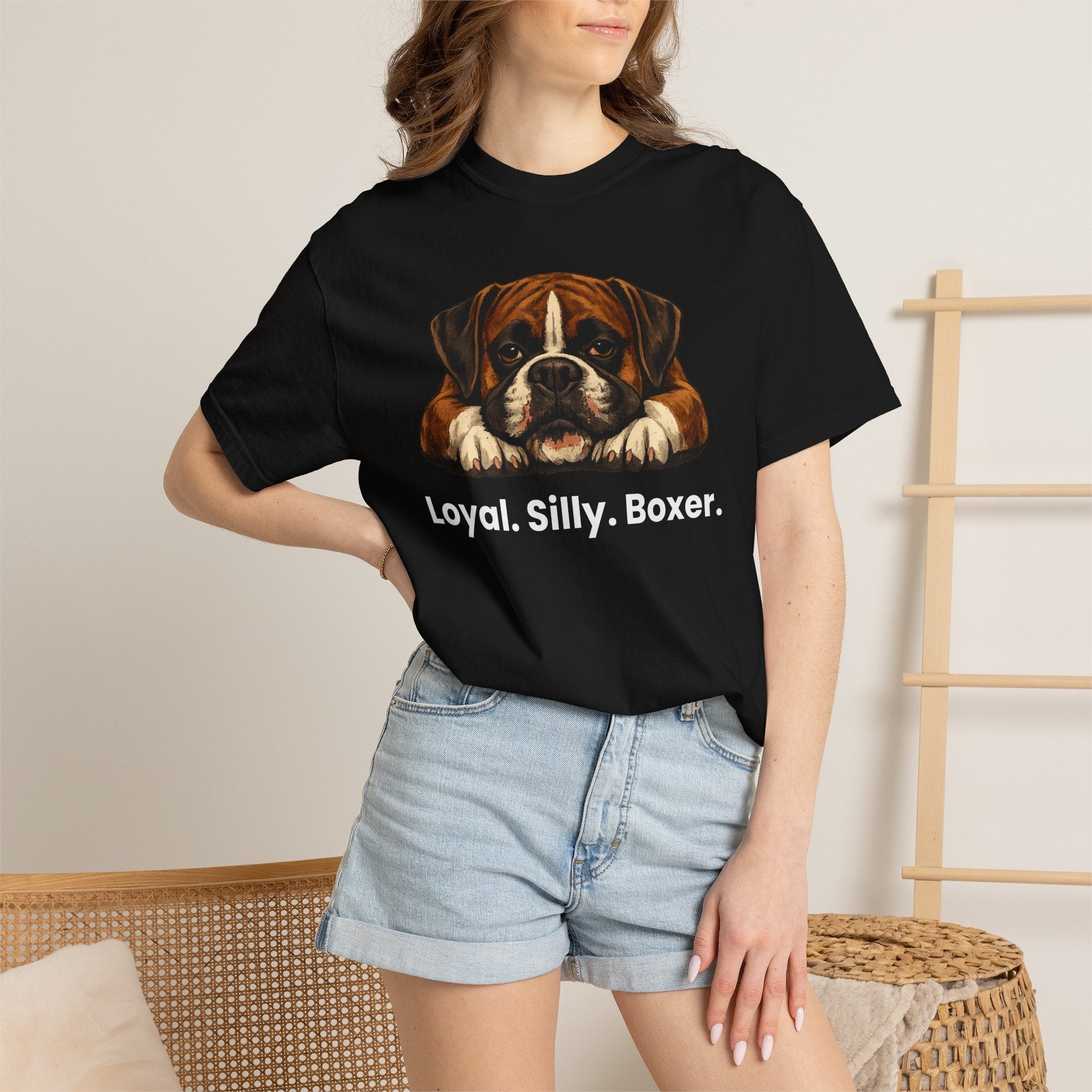 Boxer Dog T-Shirt — "Loyal. Silly. Boxer." Cute Pet Lover Tee - TooEasy Gear