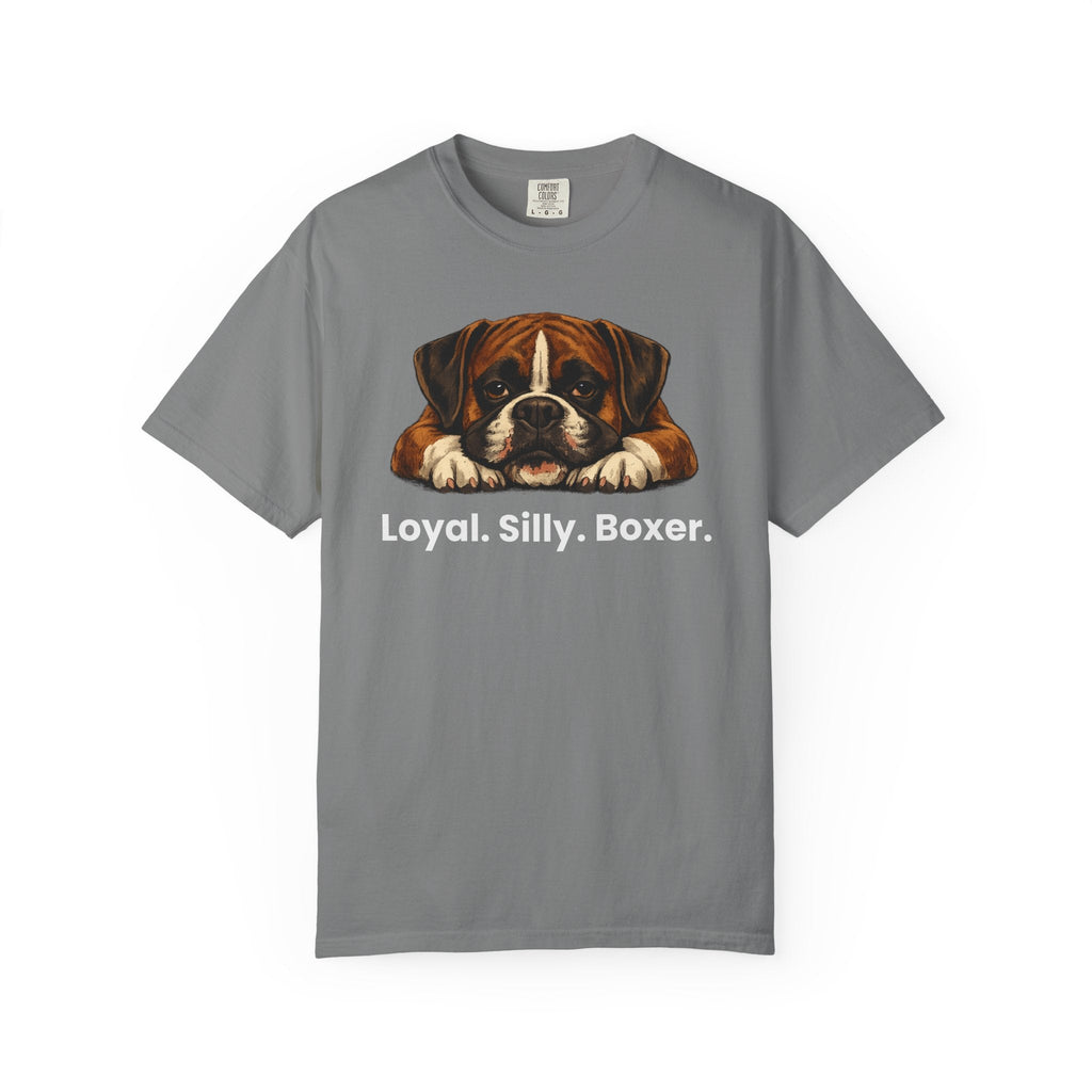 Boxer Dog T-Shirt — "Loyal. Silly. Boxer." Cute Pet Lover Tee - TooEasy Gear