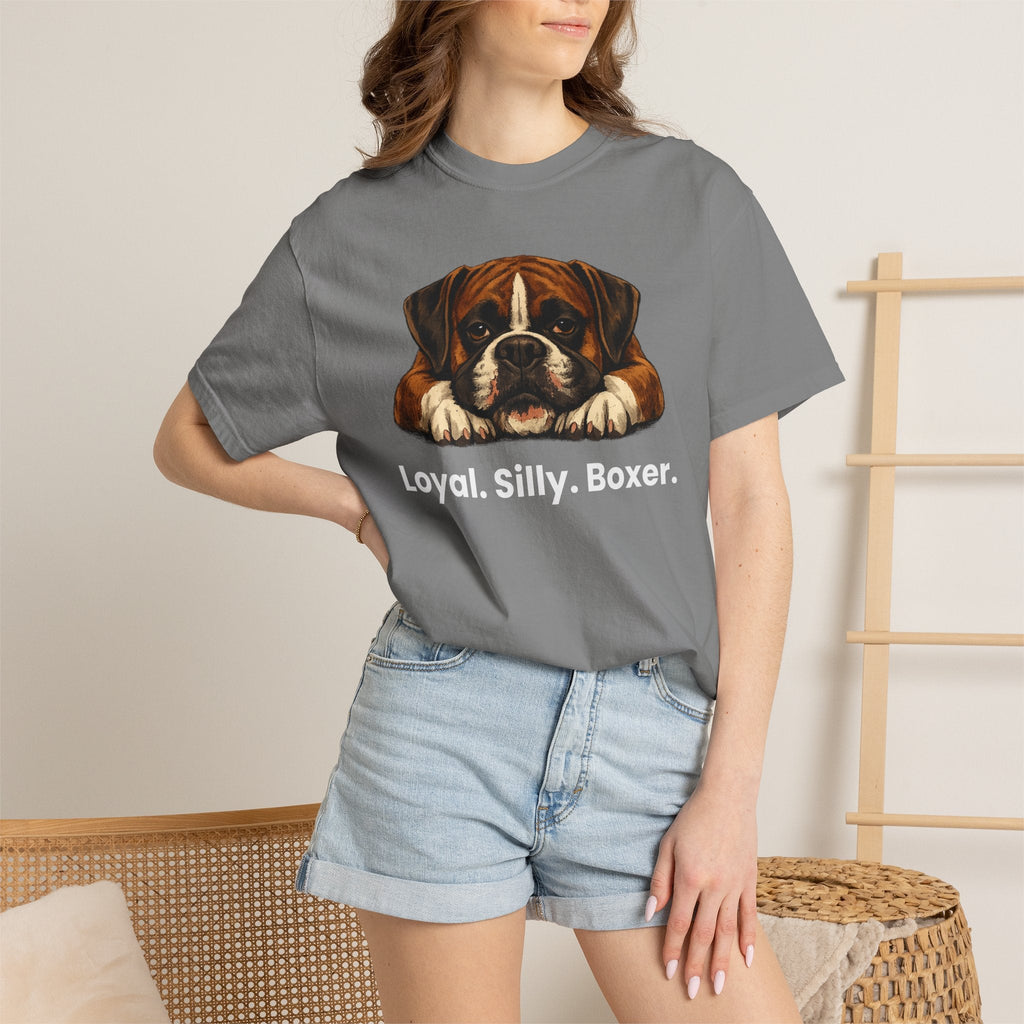 Boxer Dog T-Shirt — "Loyal. Silly. Boxer." Cute Pet Lover Tee - TooEasy Gear