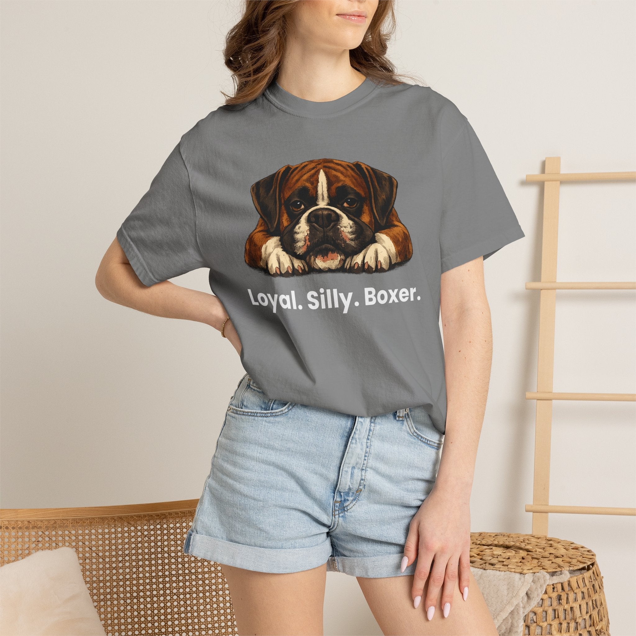 Boxer Dog T-Shirt — "Loyal. Silly. Boxer." Cute Pet Lover Tee - TooEasy Gear
