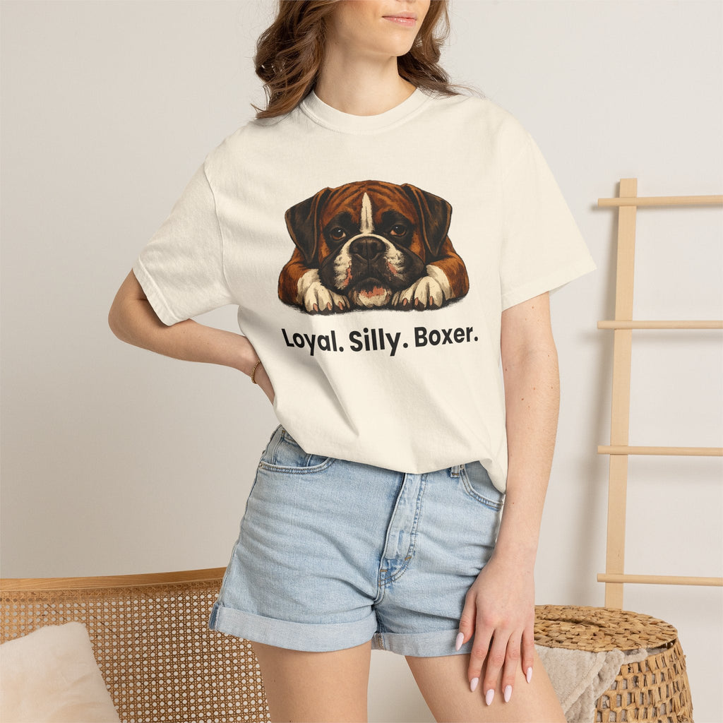 Boxer Dog T-Shirt — "Loyal. Silly. Boxer." Cute Pet Lover Tee - TooEasy Gear