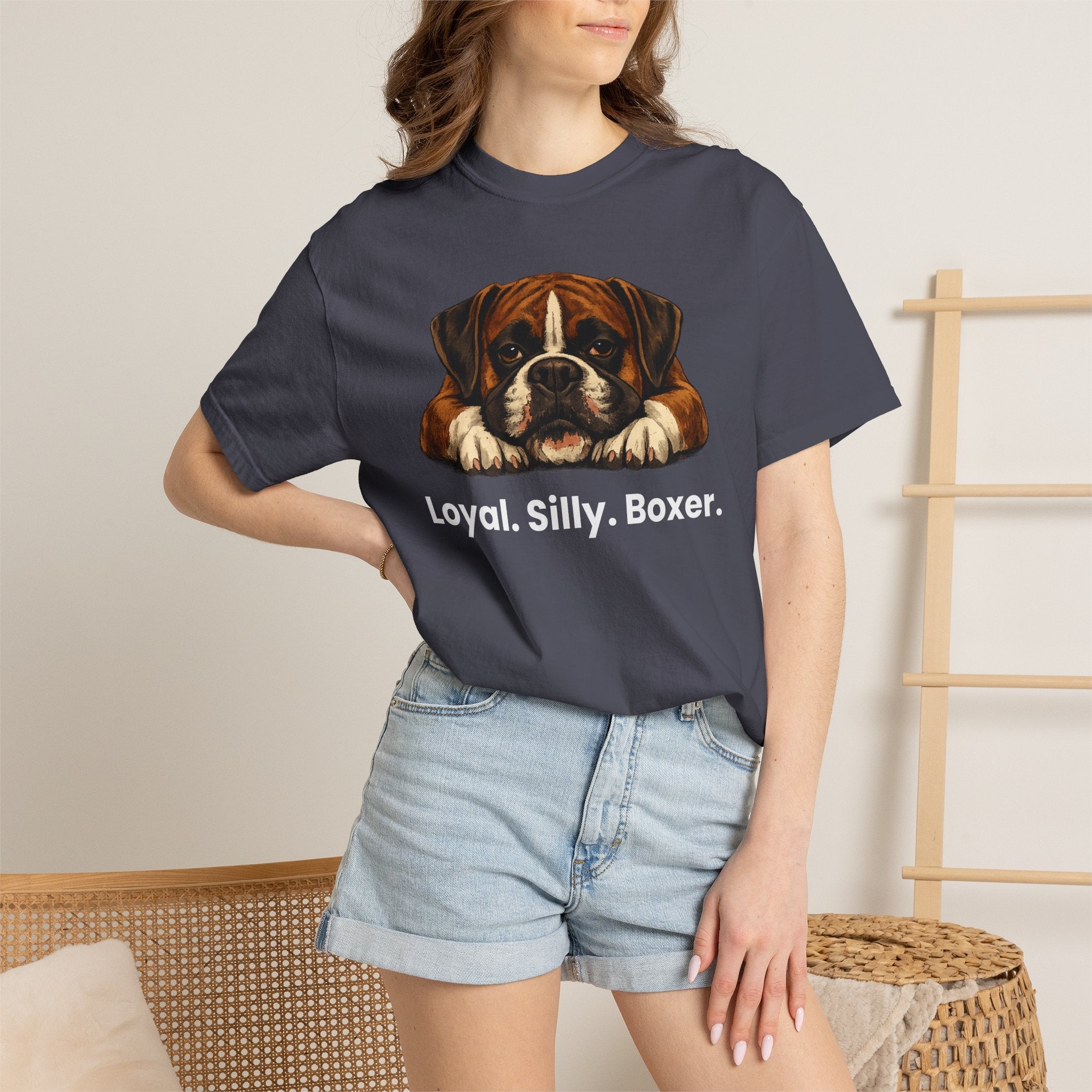 Boxer Dog T-Shirt — "Loyal. Silly. Boxer." Cute Pet Lover Tee - TooEasy Gear