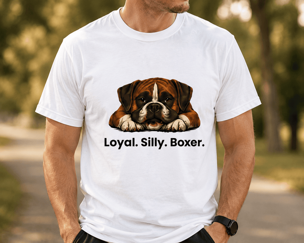 Boxer Dog T-Shirt — "Loyal. Silly. Boxer." Cute Pet Lover Tee - TooEasy Gear