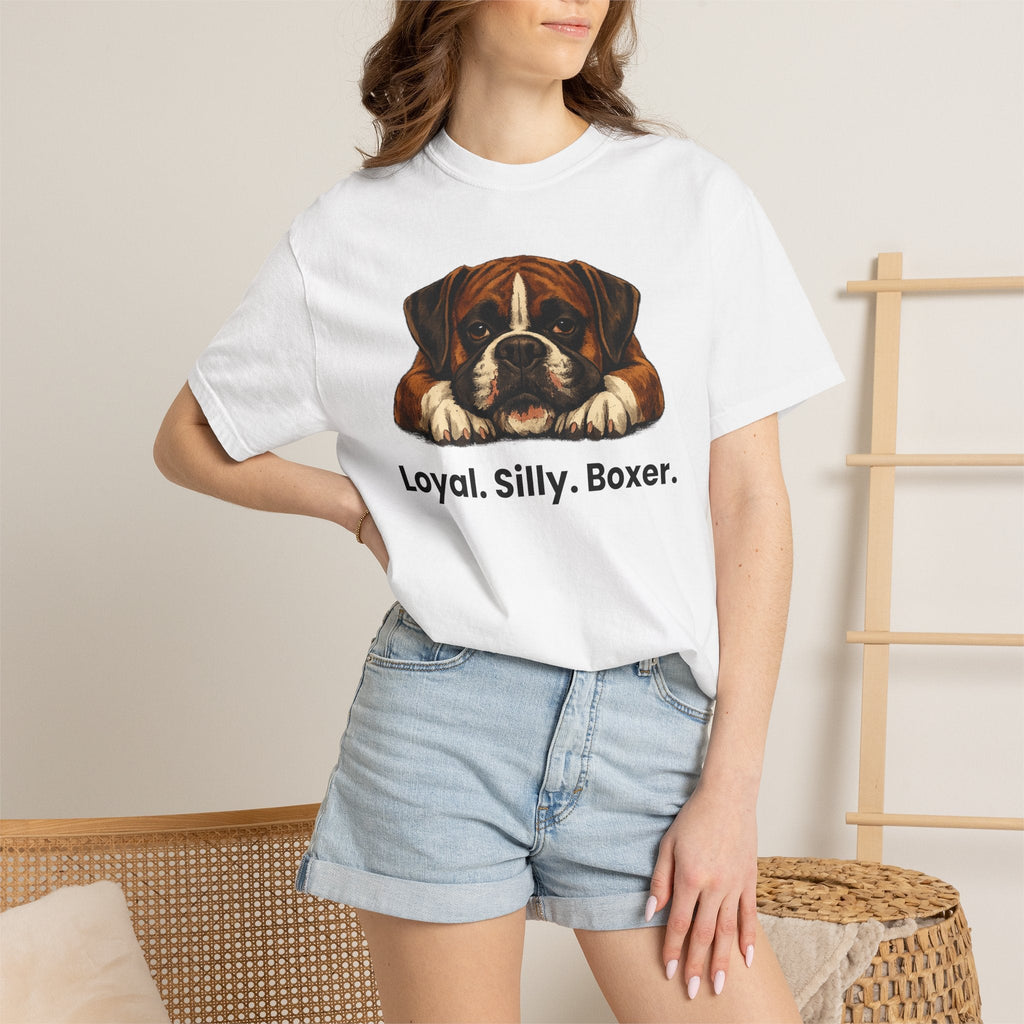 Boxer Dog T-Shirt — "Loyal. Silly. Boxer." Cute Pet Lover Tee - TooEasy Gear