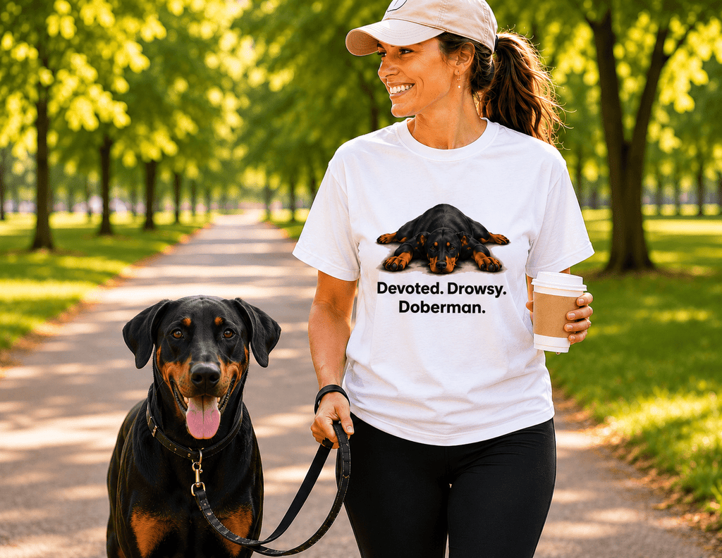 Devoted. Drowsy. Doberman. T-Shirt - TooEasy Gear