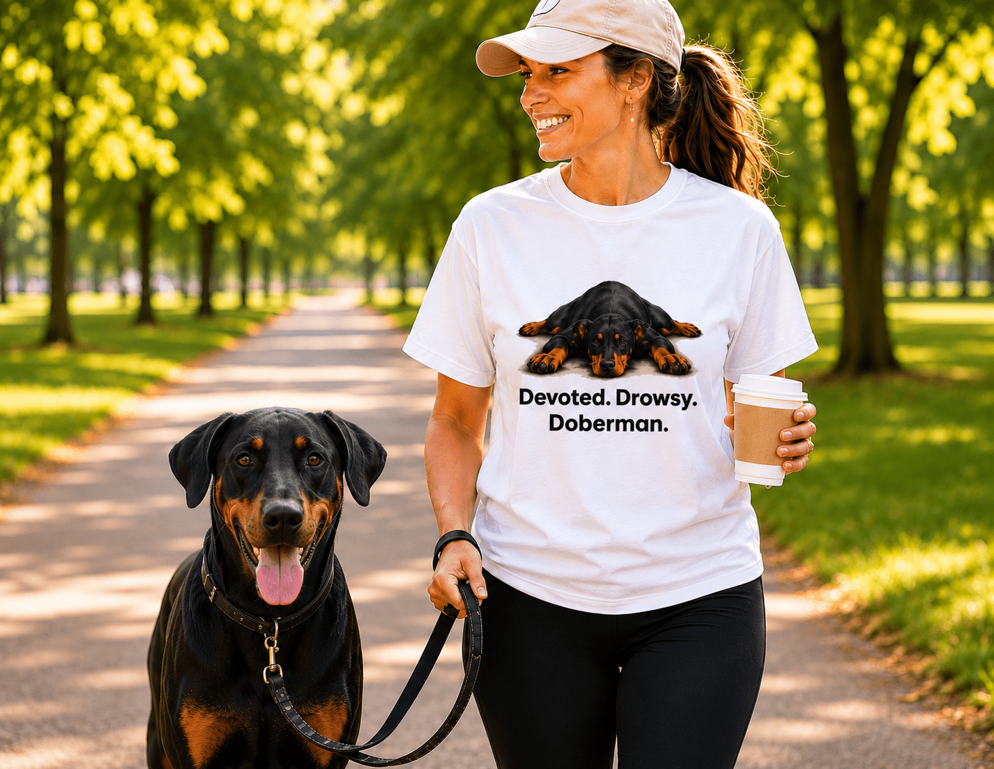 Devoted. Drowsy. Doberman. T-Shirt - TooEasy Gear