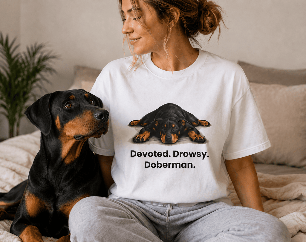 Devoted. Drowsy. Doberman. T-Shirt - TooEasy Gear