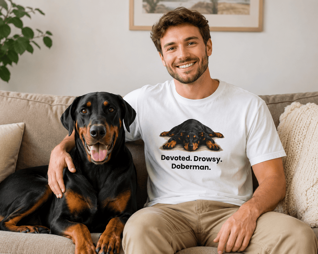 Devoted. Drowsy. Doberman. T-Shirt - TooEasy Gear