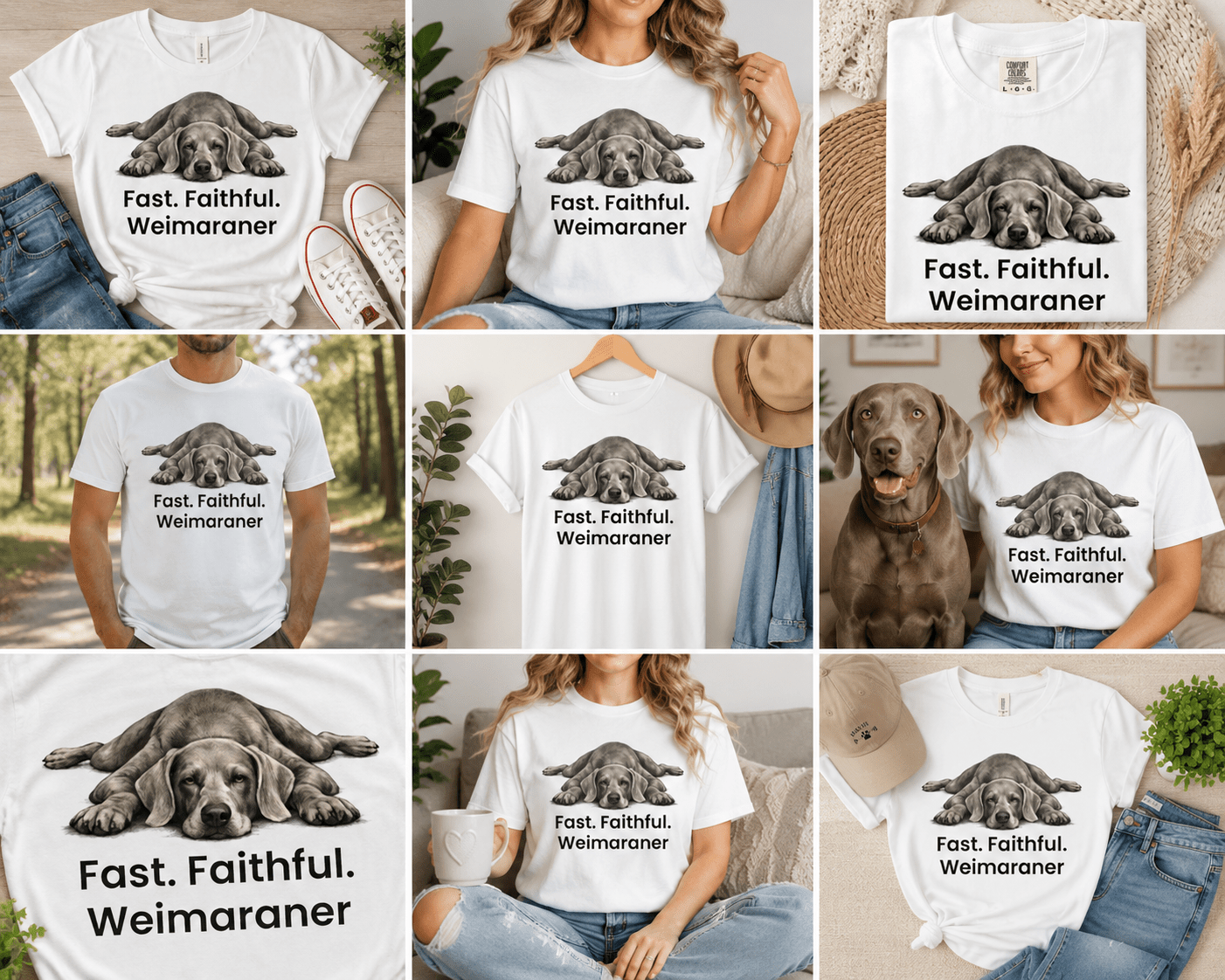 Fast Faithful Weimaraner Dog T-Shirt - TooEasy Gear
