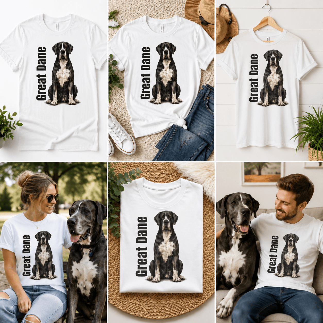Great Dane Graphic T-Shirt | Great Dane Dog Tee - TooEasy Gear
