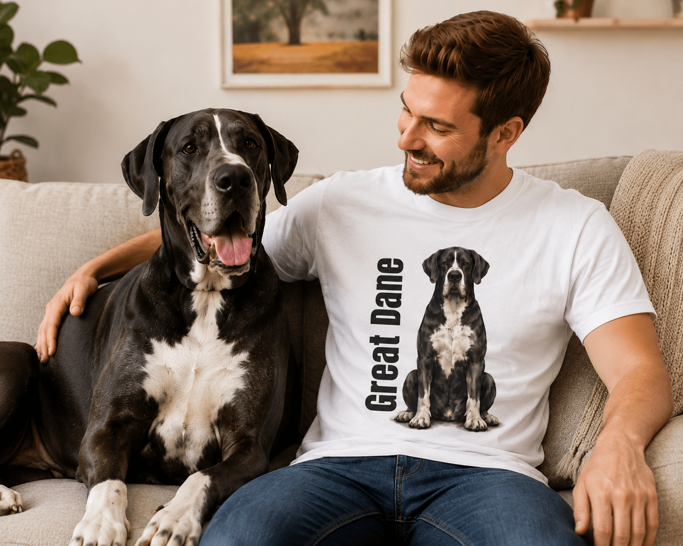 Great Dane Graphic T-Shirt | Great Dane Dog Tee - TooEasy Gear