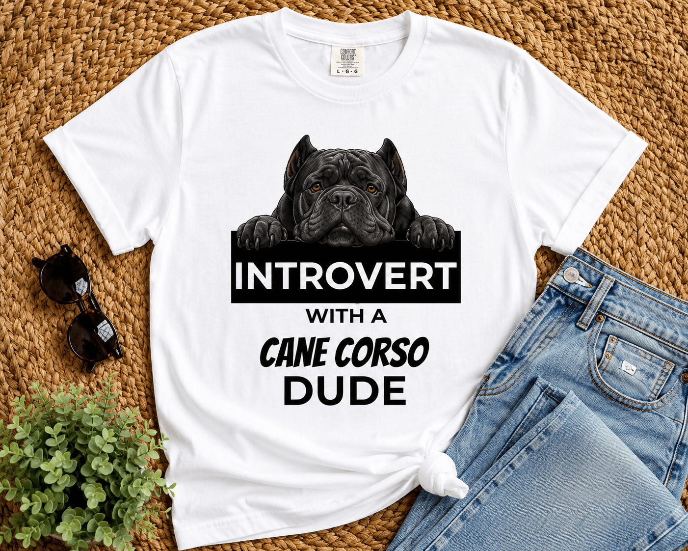 Introvert with a Cane Corso T-Shirt — Dog Lover Graphic Tee - TooEasy Gear