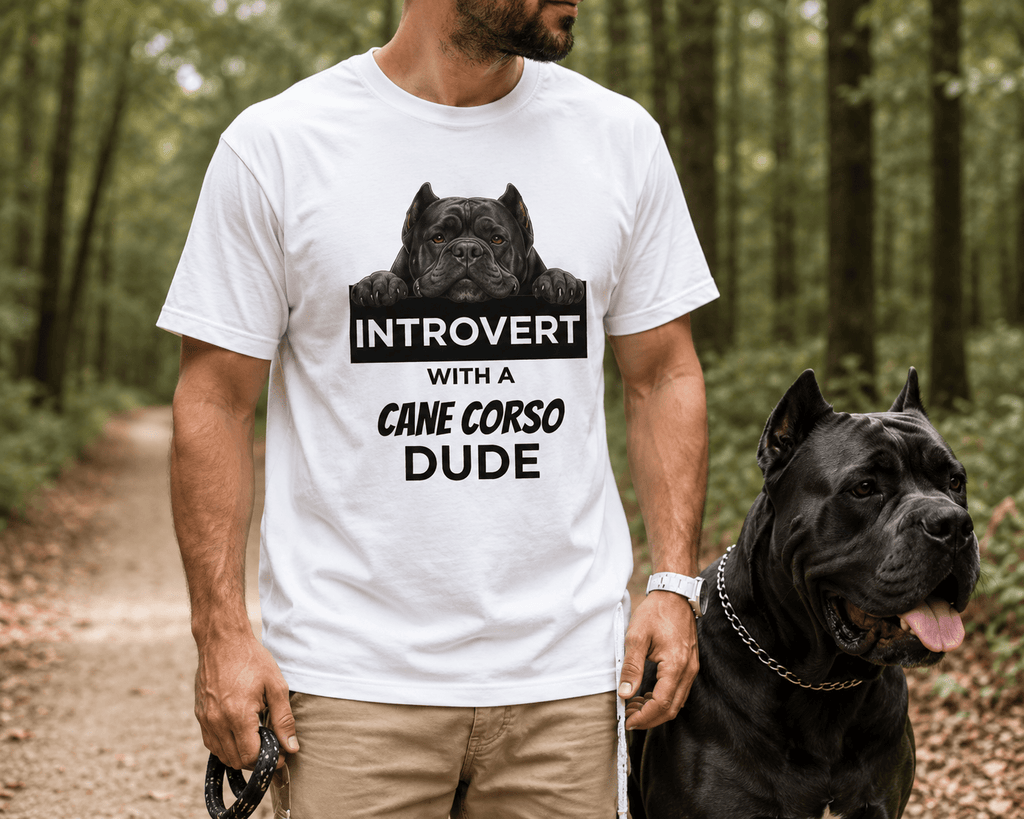 Introvert with a Cane Corso T-Shirt — Dog Lover Graphic Tee - TooEasy Gear