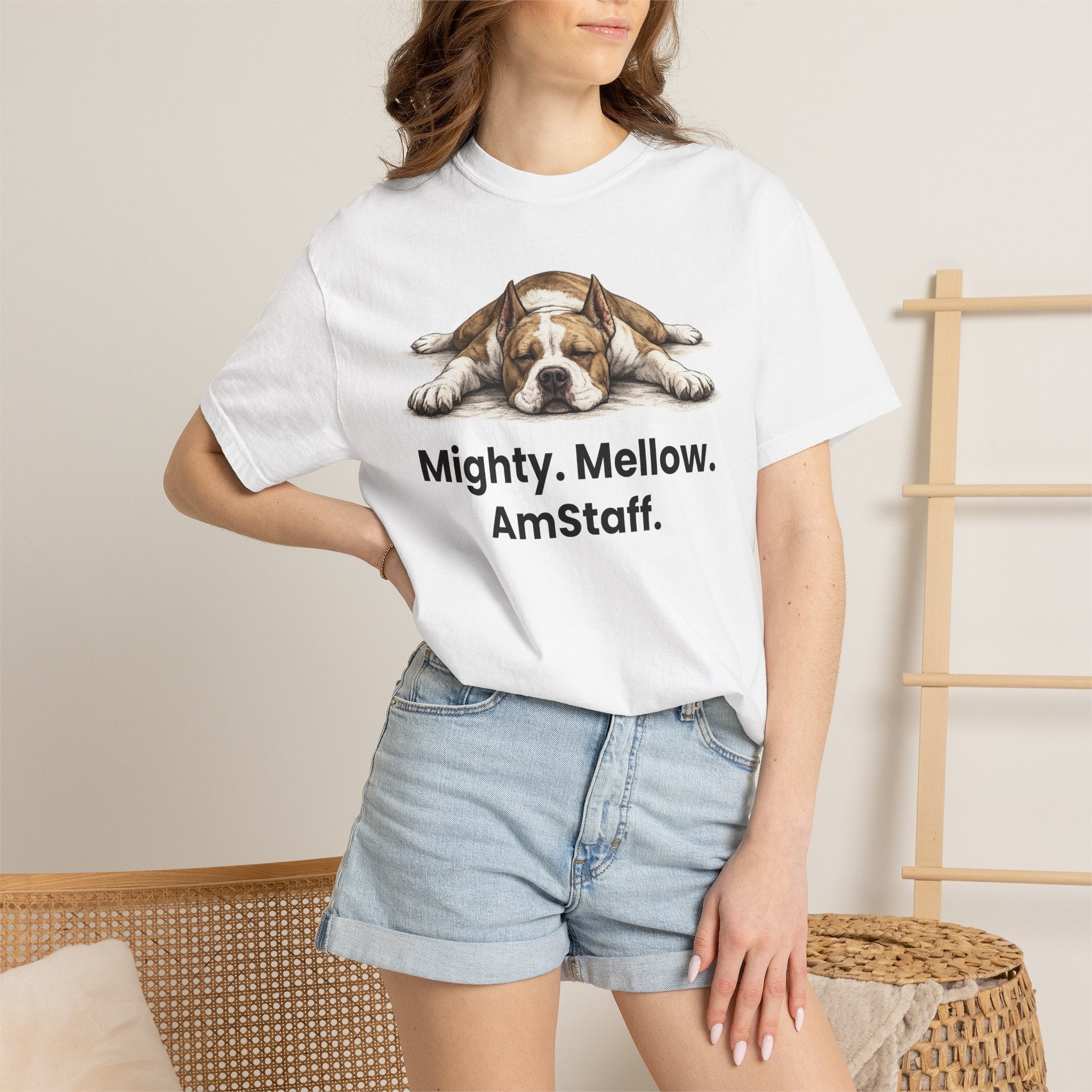 Mighty. Mellow. AmStaff. Graphic T-Shirt - TooEasy Gear