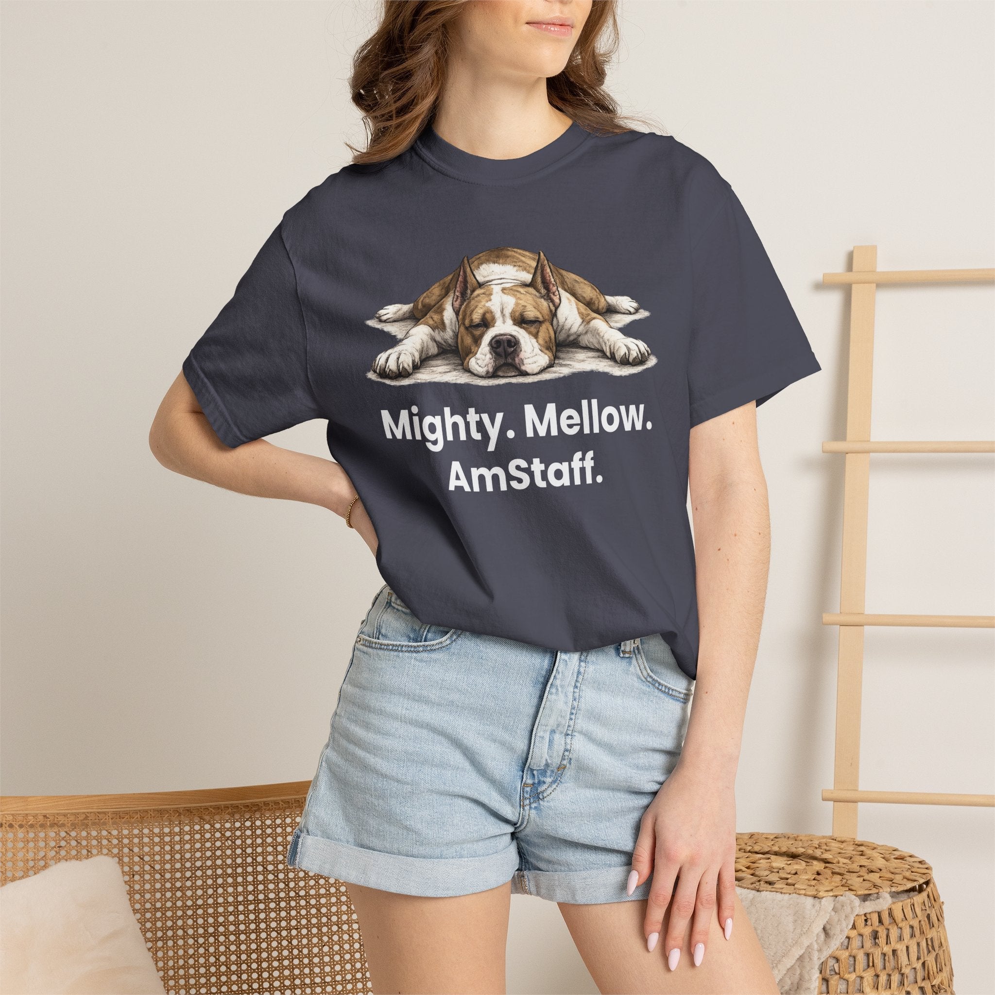 Mighty. Mellow. AmStaff. Graphic T-Shirt - TooEasy Gear