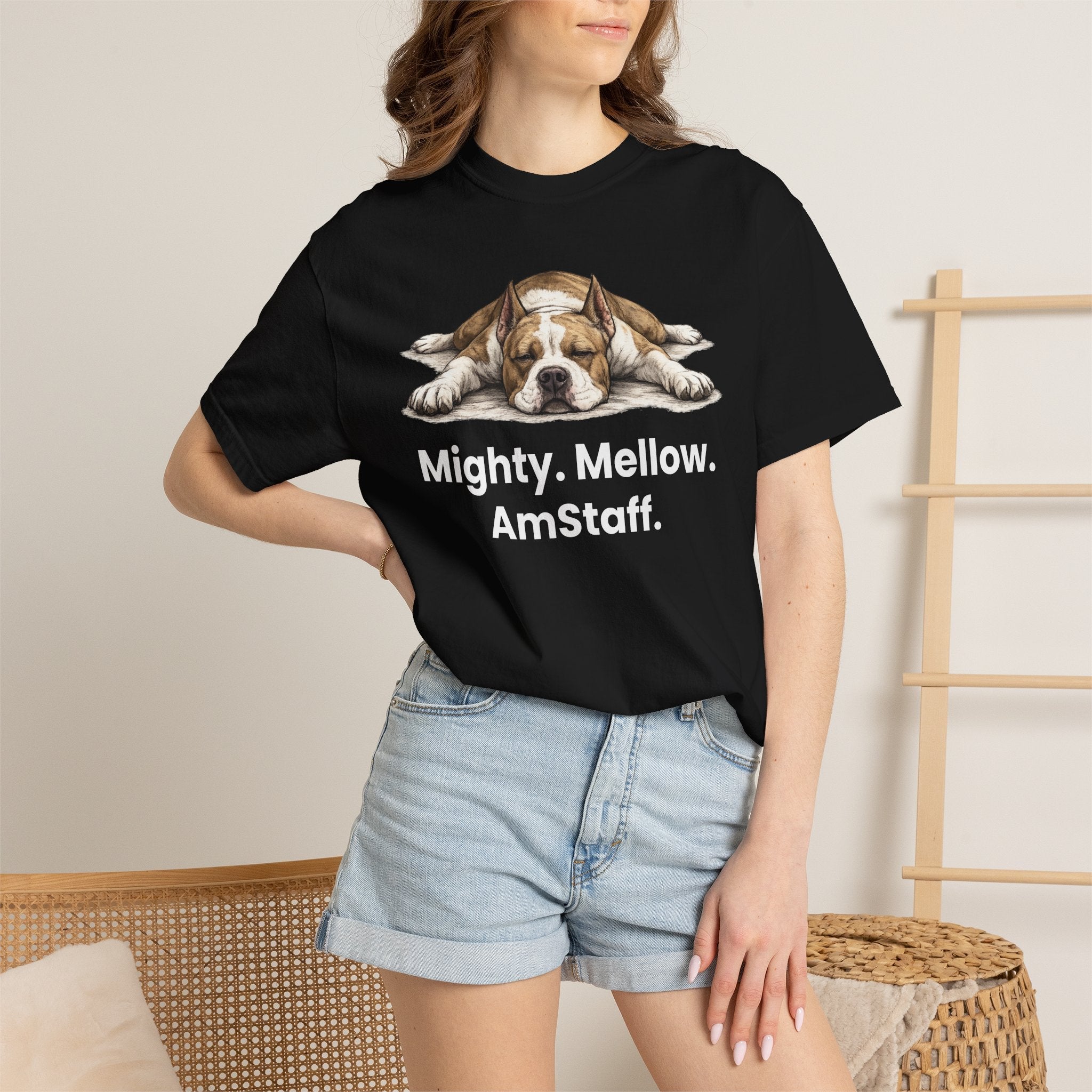 Mighty. Mellow. AmStaff. Graphic T-Shirt - TooEasy Gear