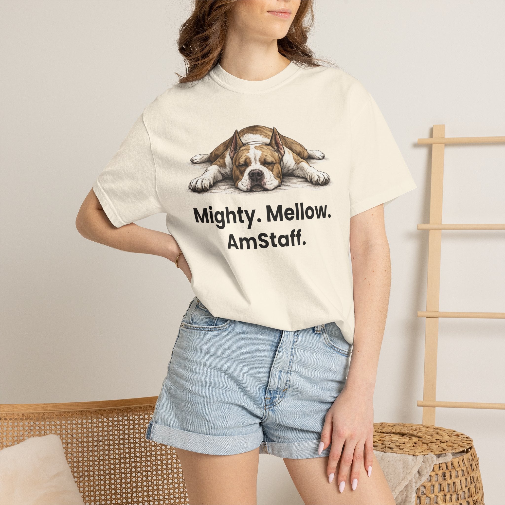 Mighty. Mellow. AmStaff. Graphic T-Shirt - TooEasy Gear