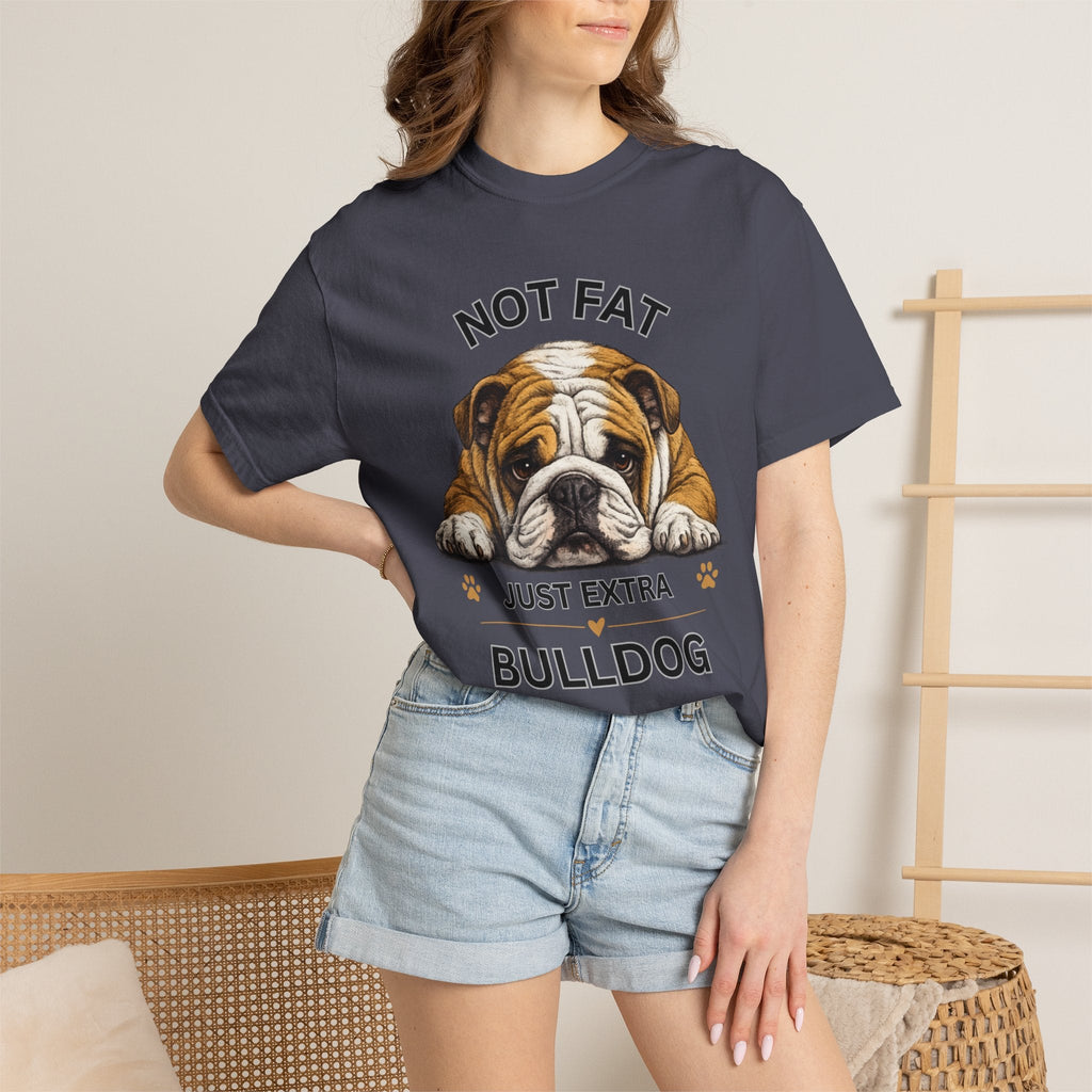 Not Fat Just Extra Bulldog T-Shirt | Bulldog Illustration, Funny Pet Shirt - TooEasy Gear