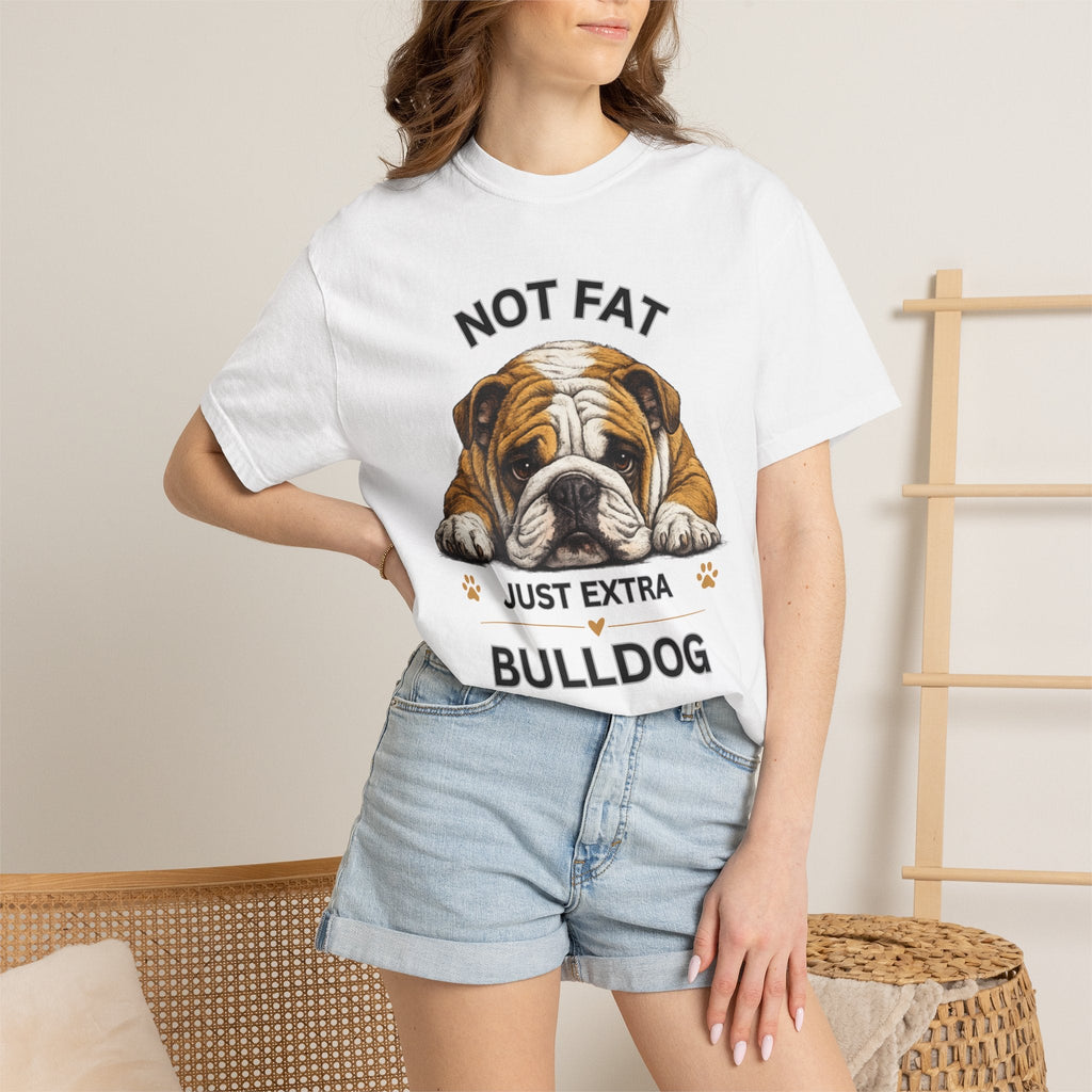 Not Fat Just Extra Bulldog T-Shirt | Bulldog Illustration, Funny Pet Shirt - TooEasy Gear